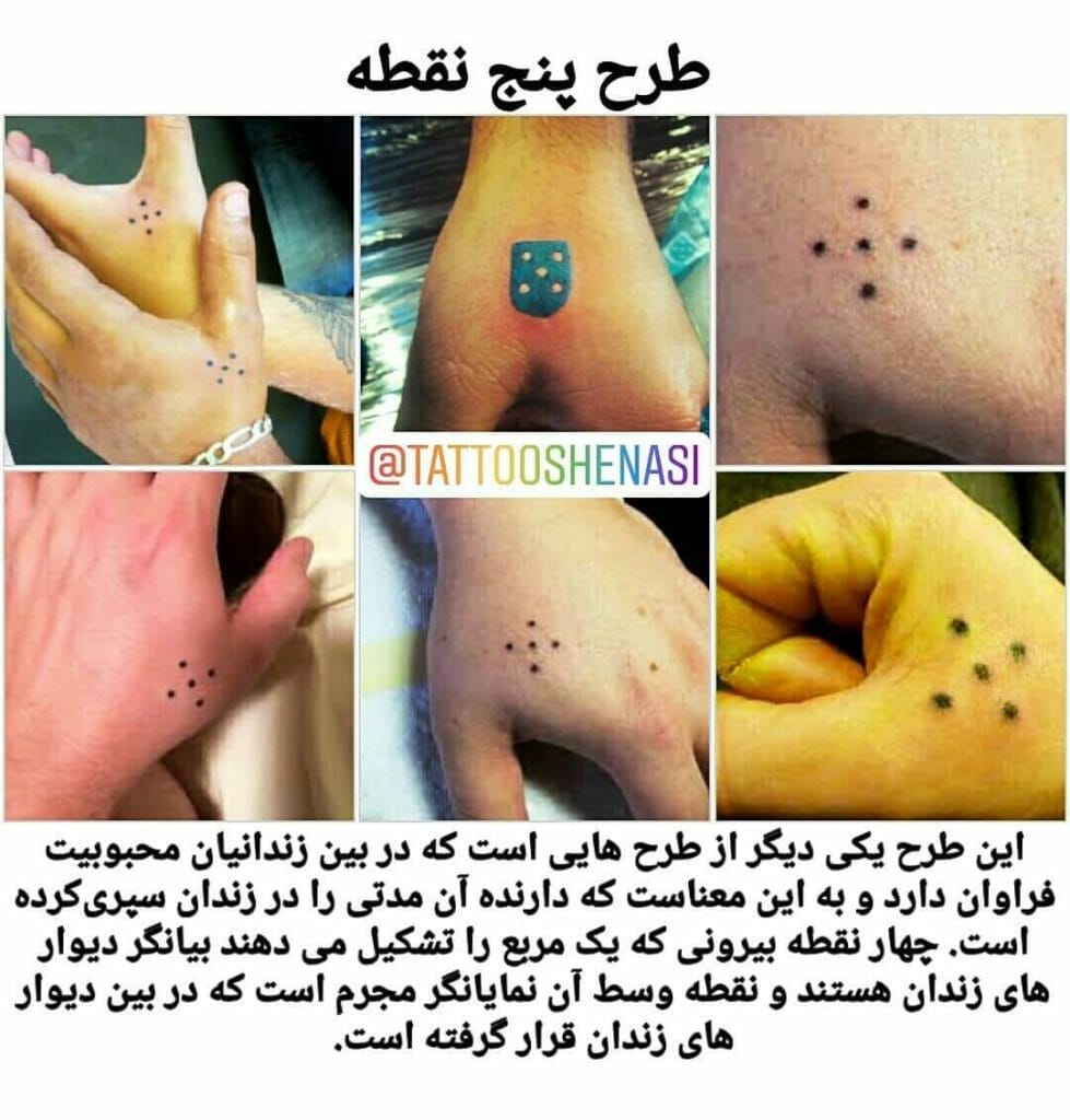 The Combination Of Four Dots And Five Dots Tattoo With The Three Dots