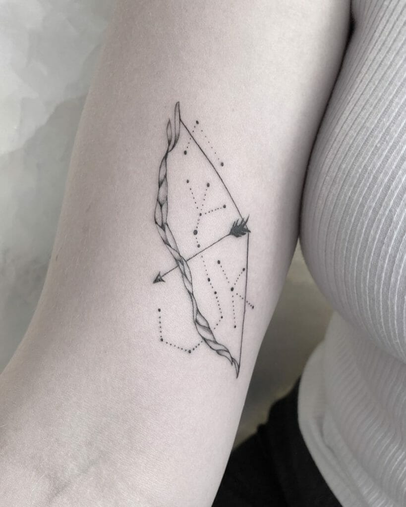 The Constellation Bow And Arrow Tattoo
