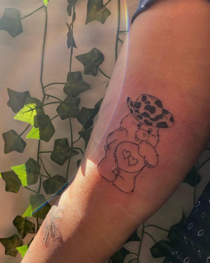 The CowBoy Themed Care Bear Tattoo