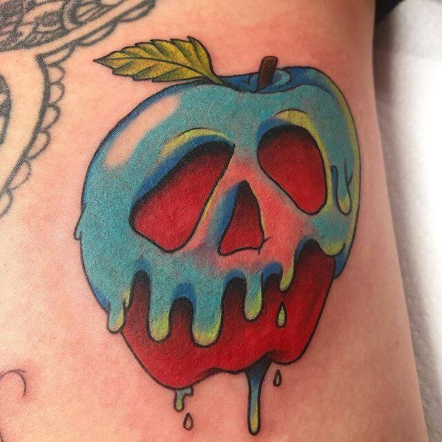 The Disney-Inspired Classic Poisoned Apple Tattoo