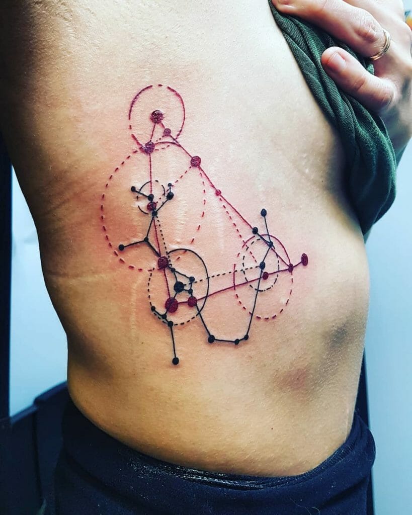 The Geometric Sagittarius And Capricorn Constellations Tattoo Of Love