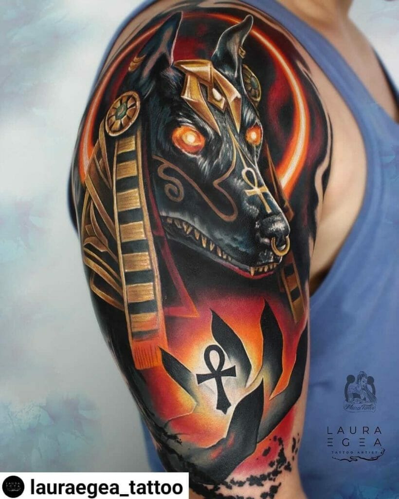 The 'God Of The Afterlife' Anubis Tattoo For All The Platos Out There