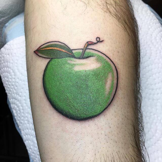The Green Apple Tattoo For Healthy Eaters