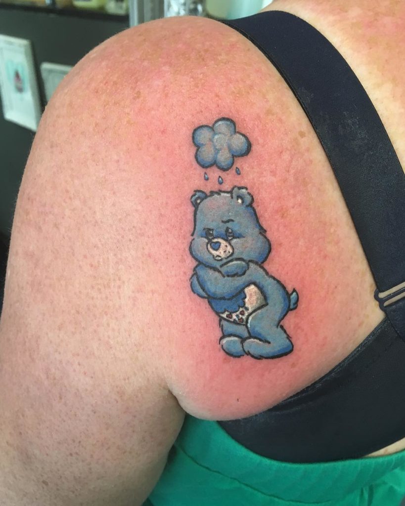 Stoner Care Bear Doesnt Like You  Ugliest Tattoos  funny tattoos  bad  tattoos  horrible tattoos  tattoo fail