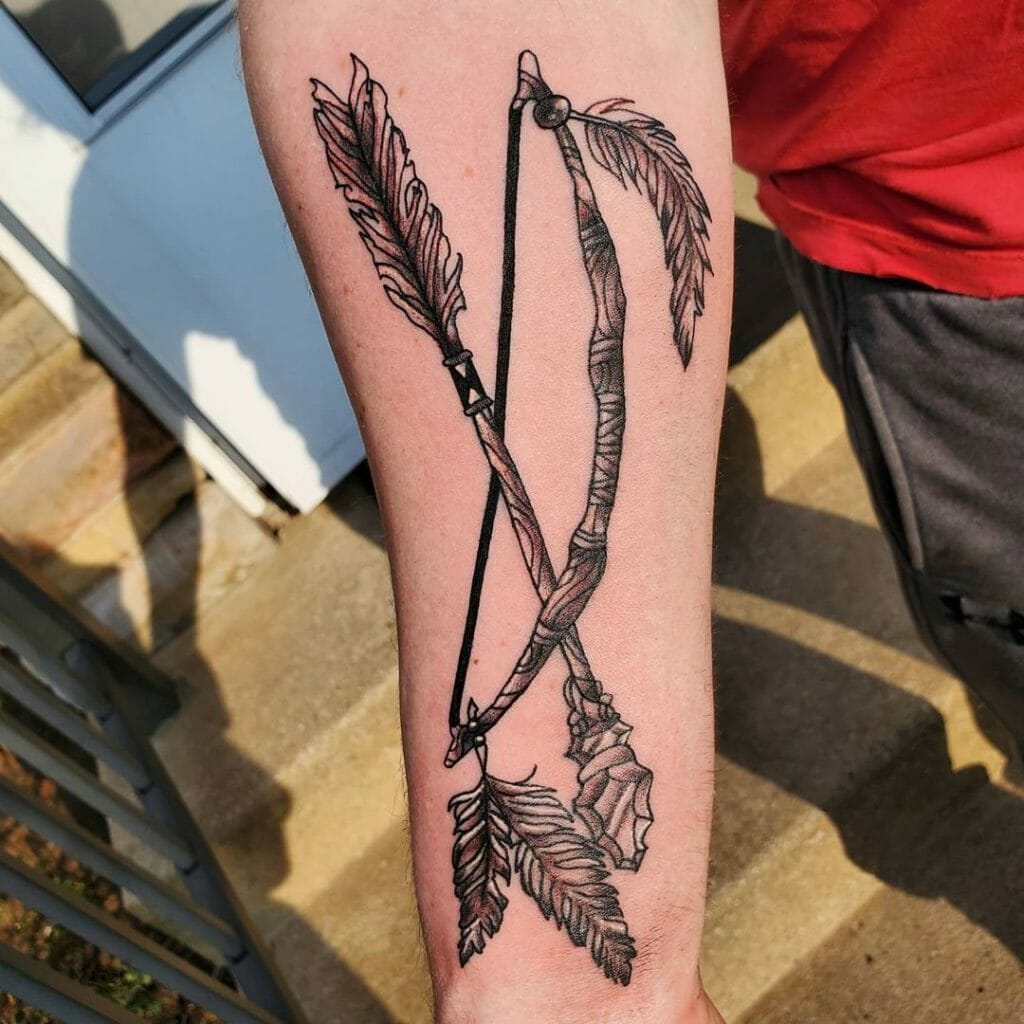 The Native American-inspired Bow And Arrow Tattoo