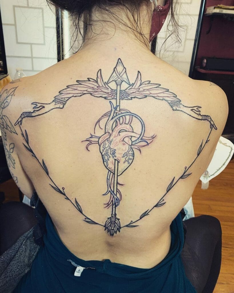 The Pierced Heart Bow And Arrow Tattoo
