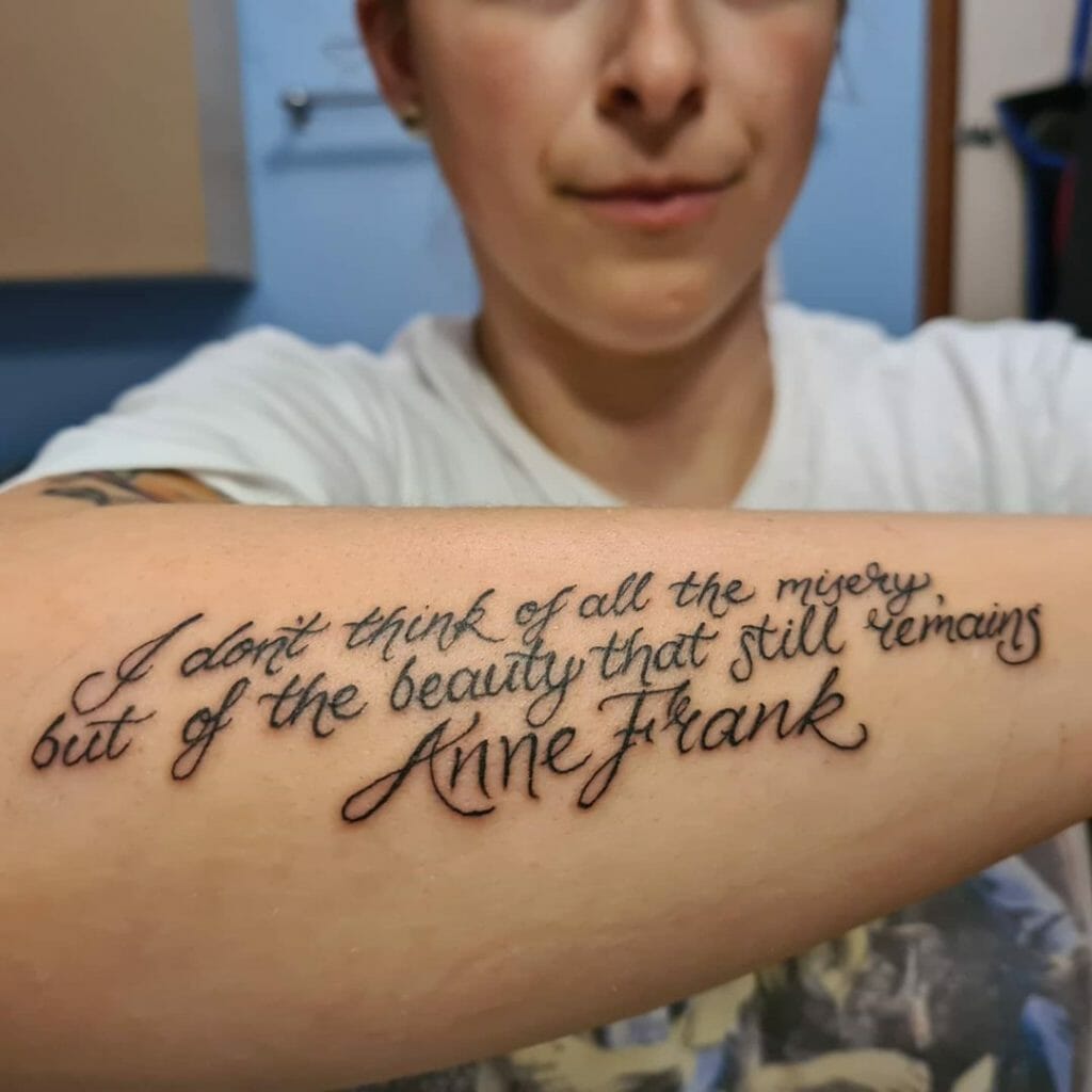 The Quote From A Book Tattoo
