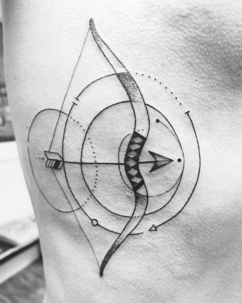 The Simple Bow And Arrow Tattoo