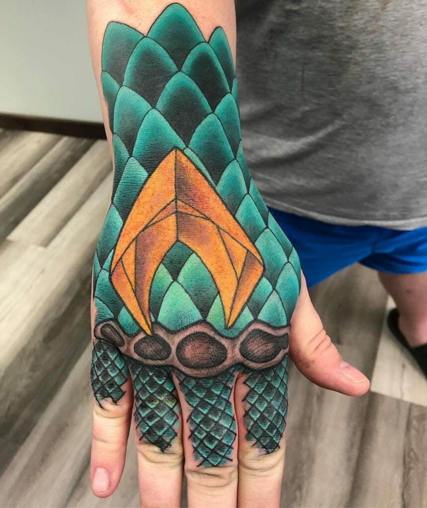 The Stylish Aquaman Symbol Tattoo