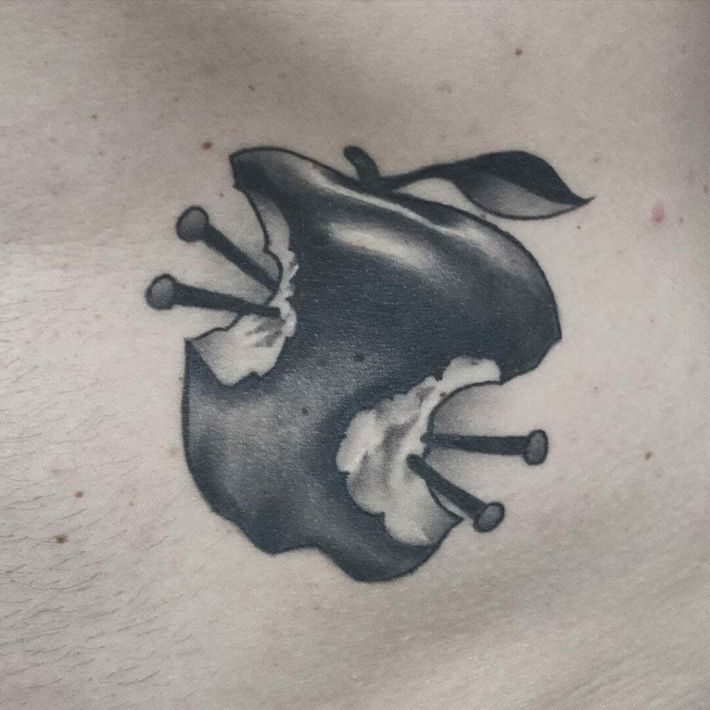 The Tempting Bitten Apple Tattoo