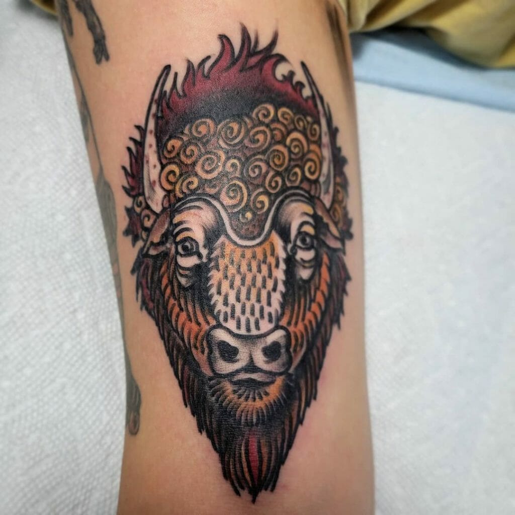 The Traditional Buffalo Tattoo Of Strength