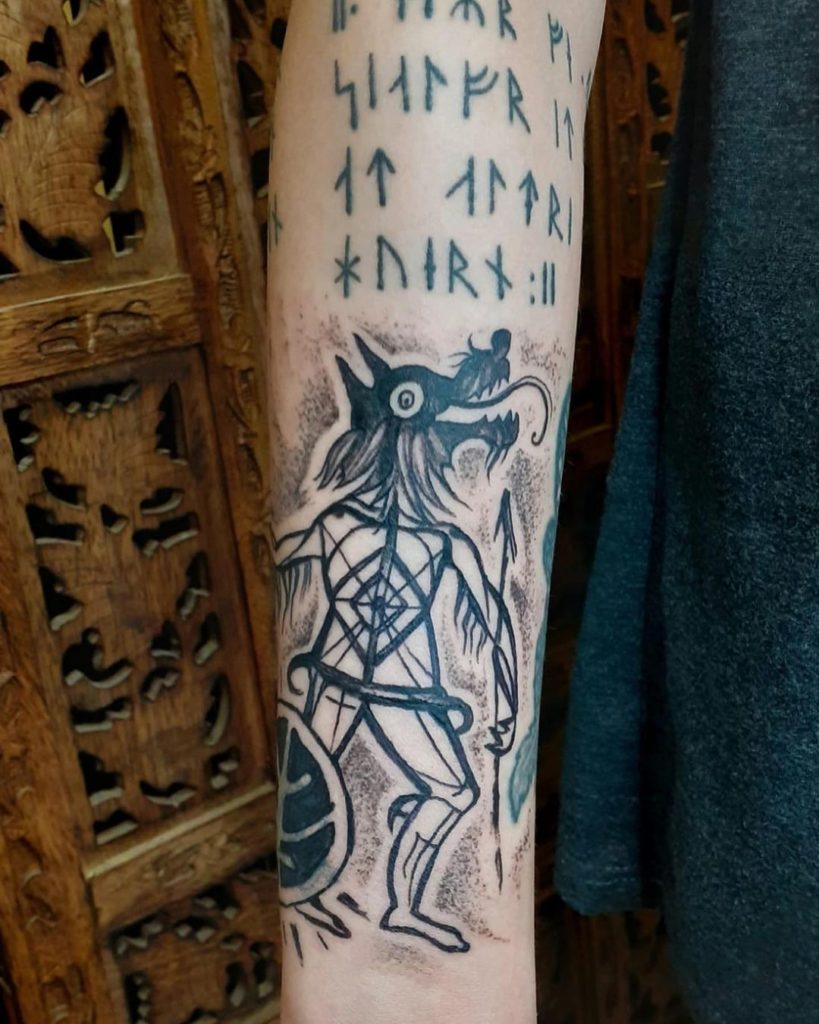 The Warrior Celtic Wolf Tattoo