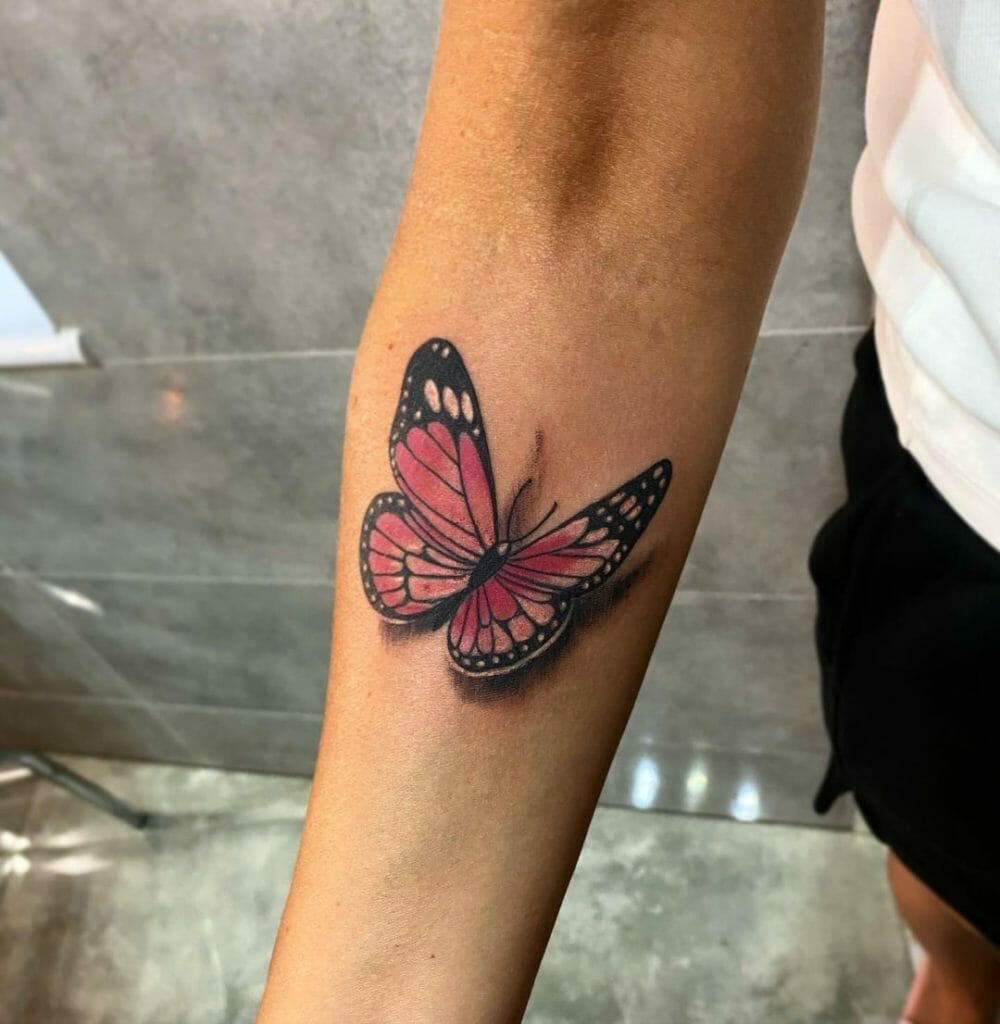 Three Dimensional Butterfly Tattoo