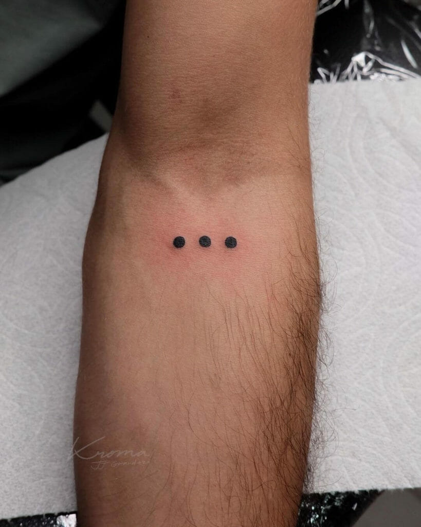 Three Dots Tattoo As The Ellipsis