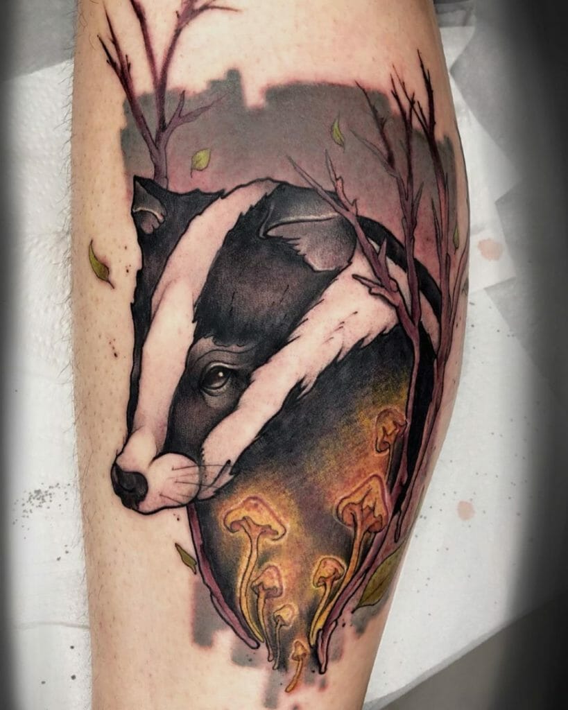 Traditional Badger Tattoo