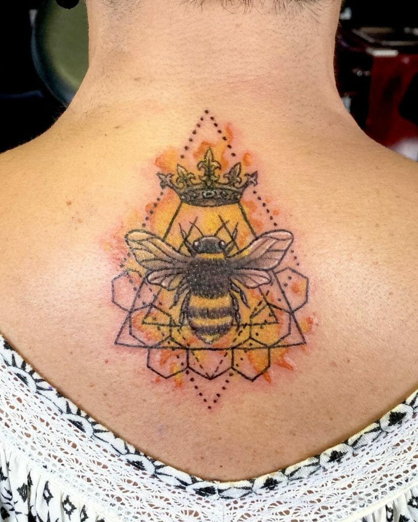 Triangle Queen Bee Tattoo