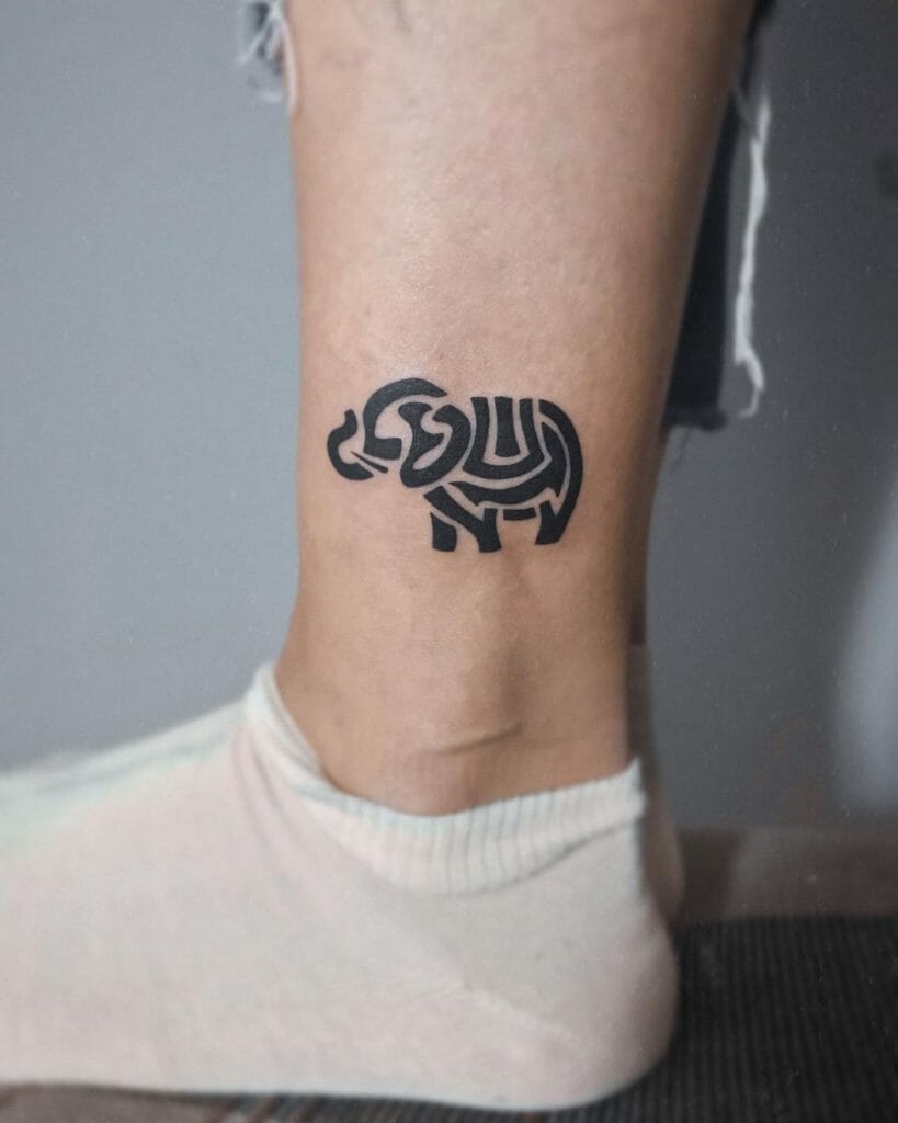 Tribal Baby Elephant Tattoo Ideas