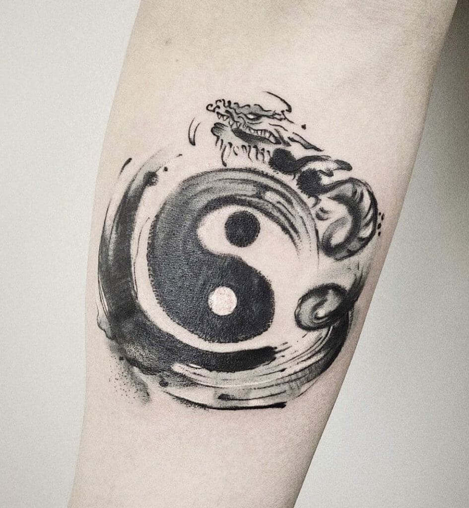 Yin yang Dragon Tattoo