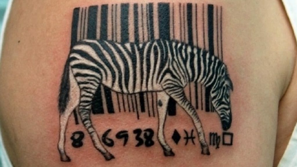 Zebra Barcode Tattoo