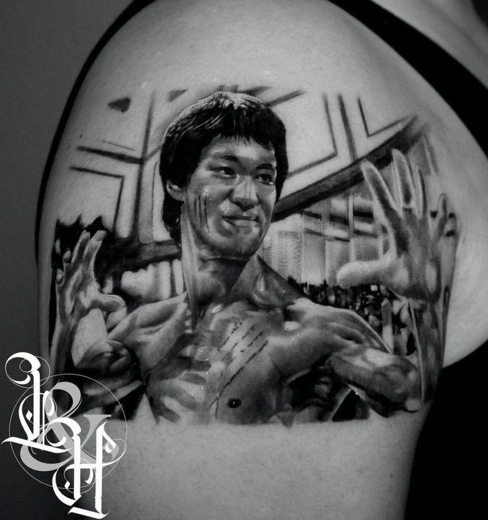 aesthetic Bruce Lee tattoo