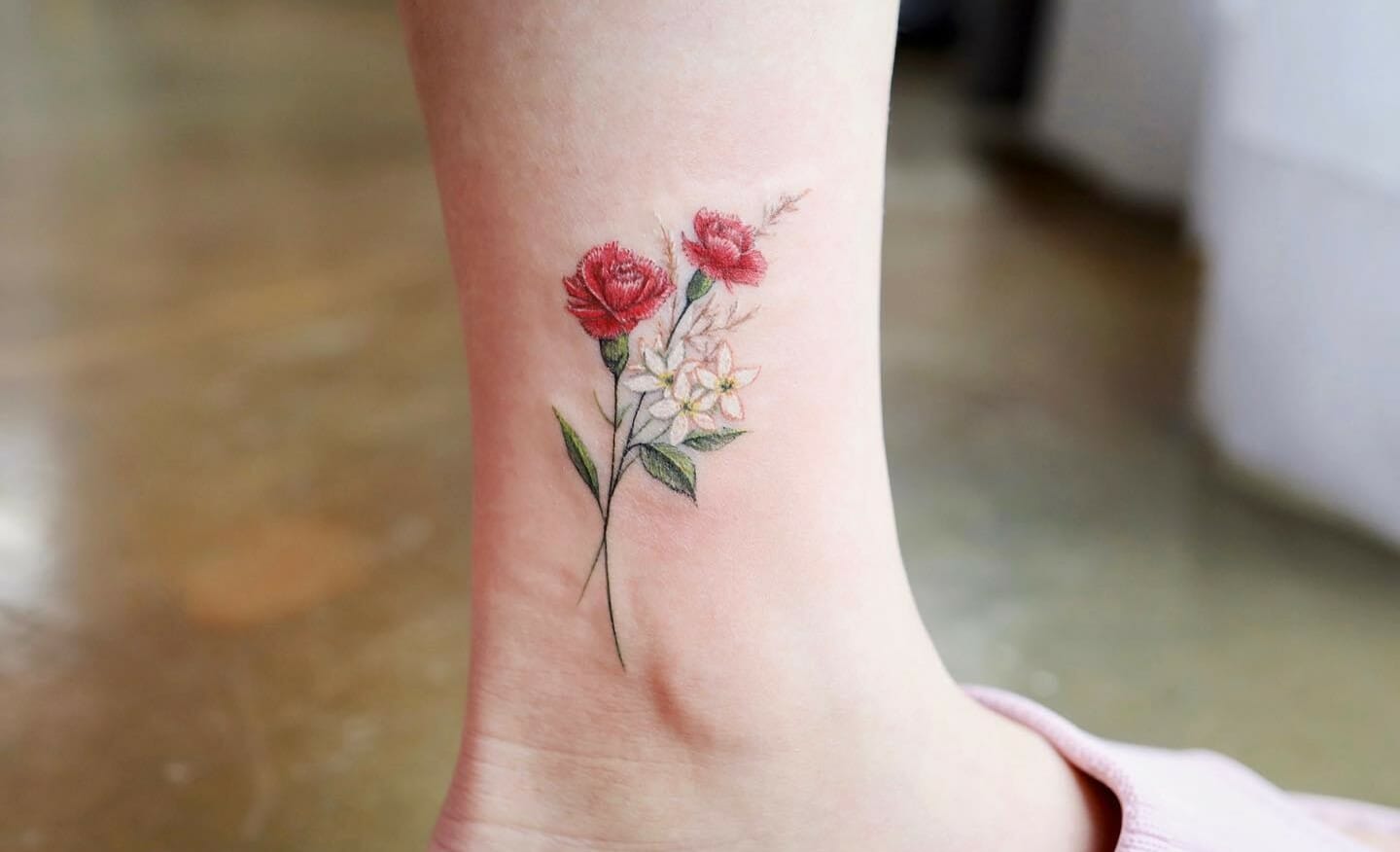 Buy Carnation Temporary Fake Tattoo Sticker set of 2 Online in India  Etsy