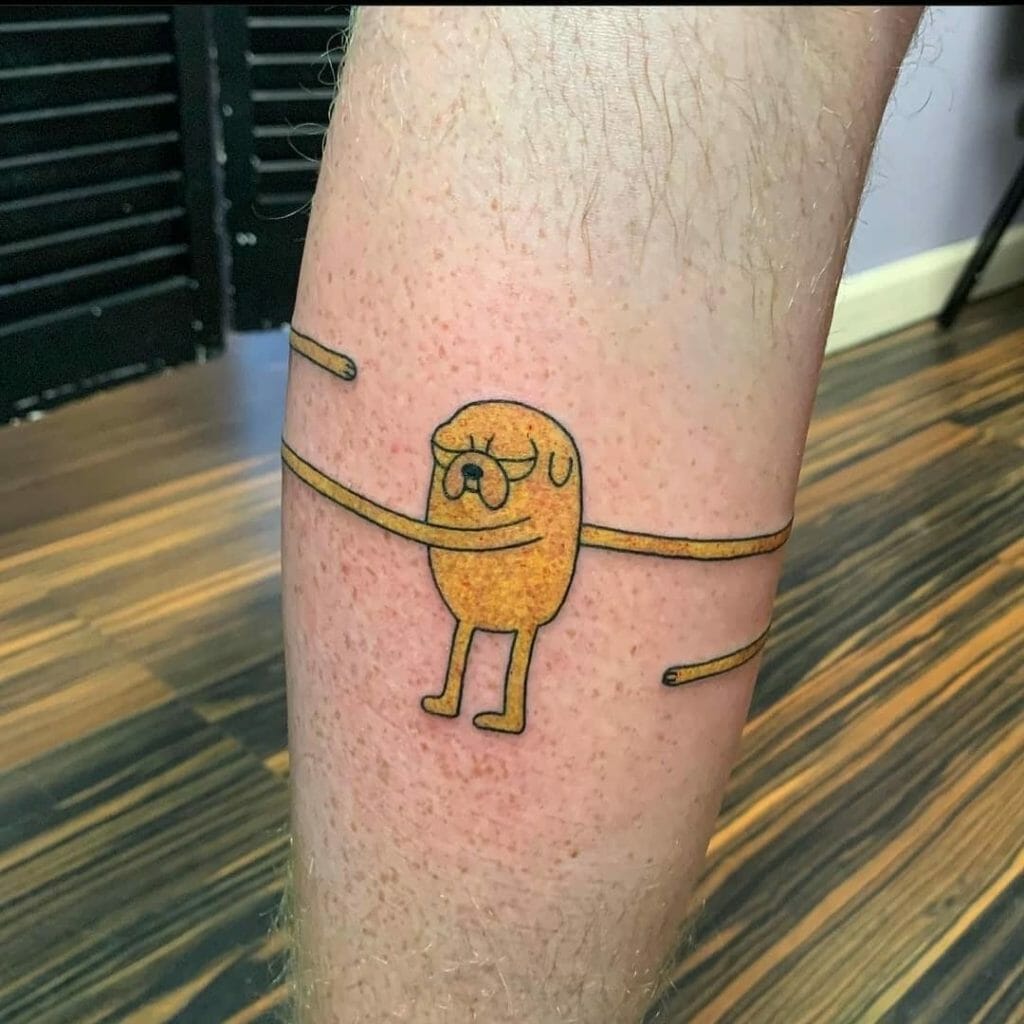 smaller colourful Adventure Time tattoos