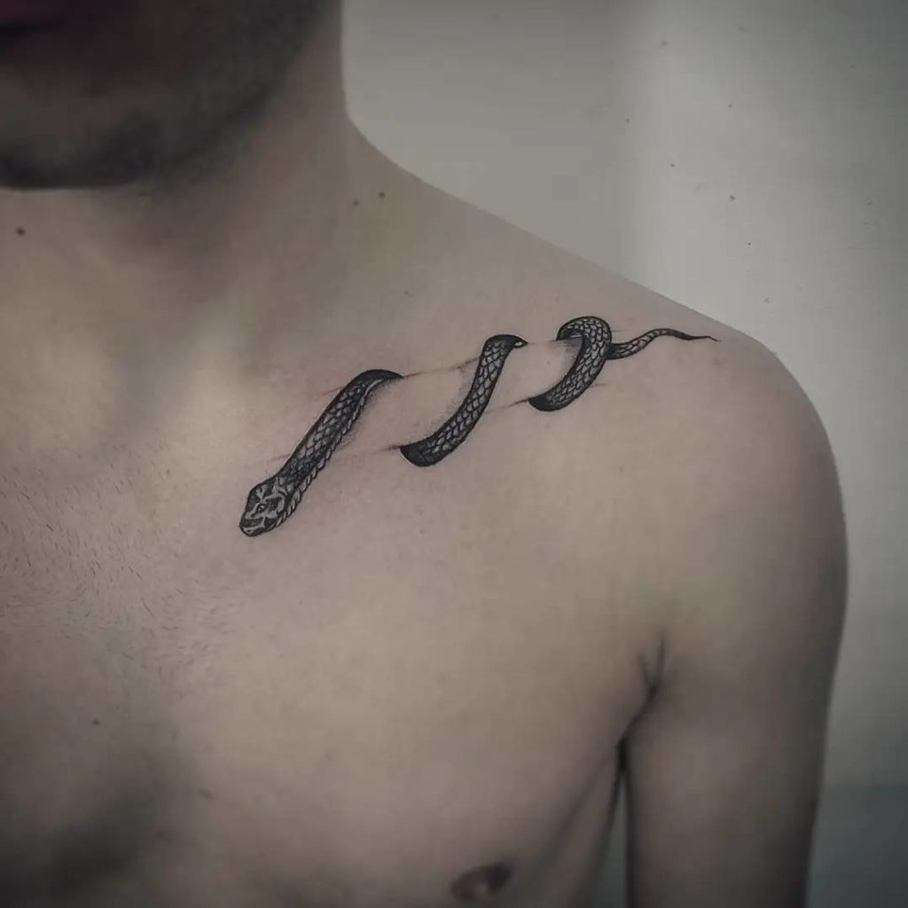 3D Clavicle Tattoo