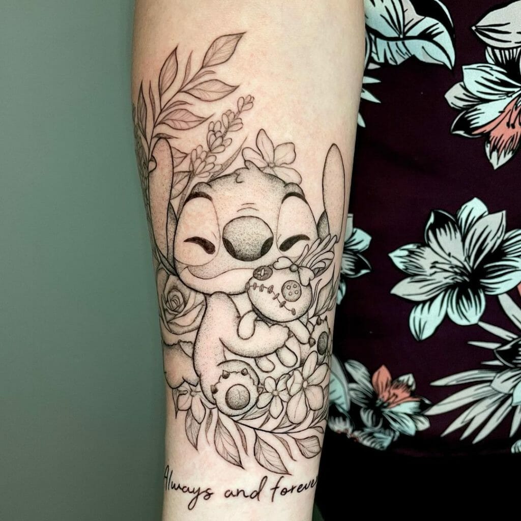 Adorable Stitch Tattoo Concept From The Famous Lilo And Stitch Movie