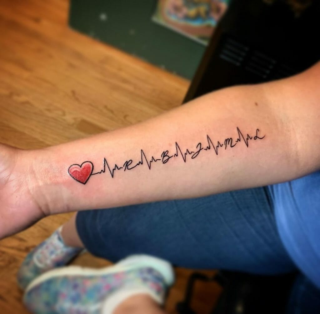 Amazing EKG Tattoo Designs For A Devoted Mother