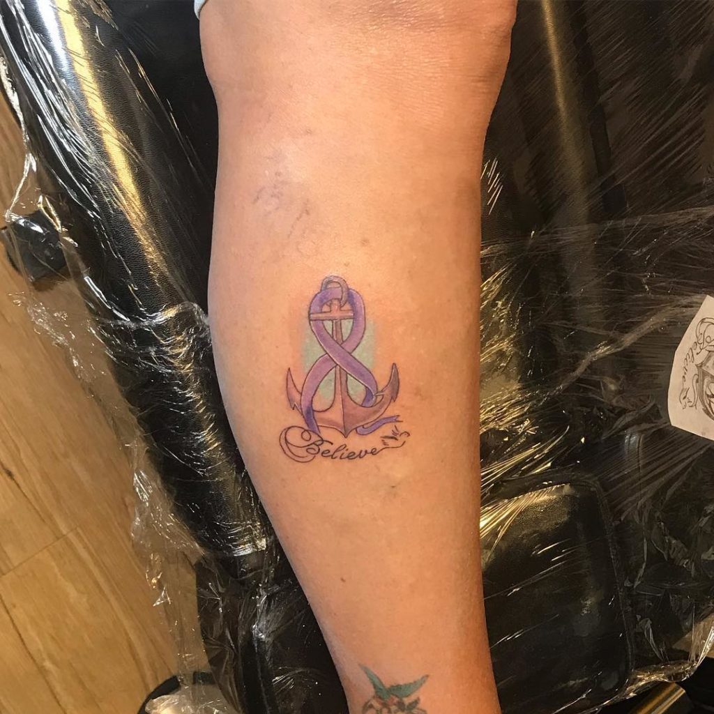 Anchor Cancer Survivor Tattoo
