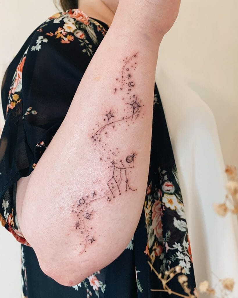 Arm Gemini Constellation Tattoo Idea For Men And Women