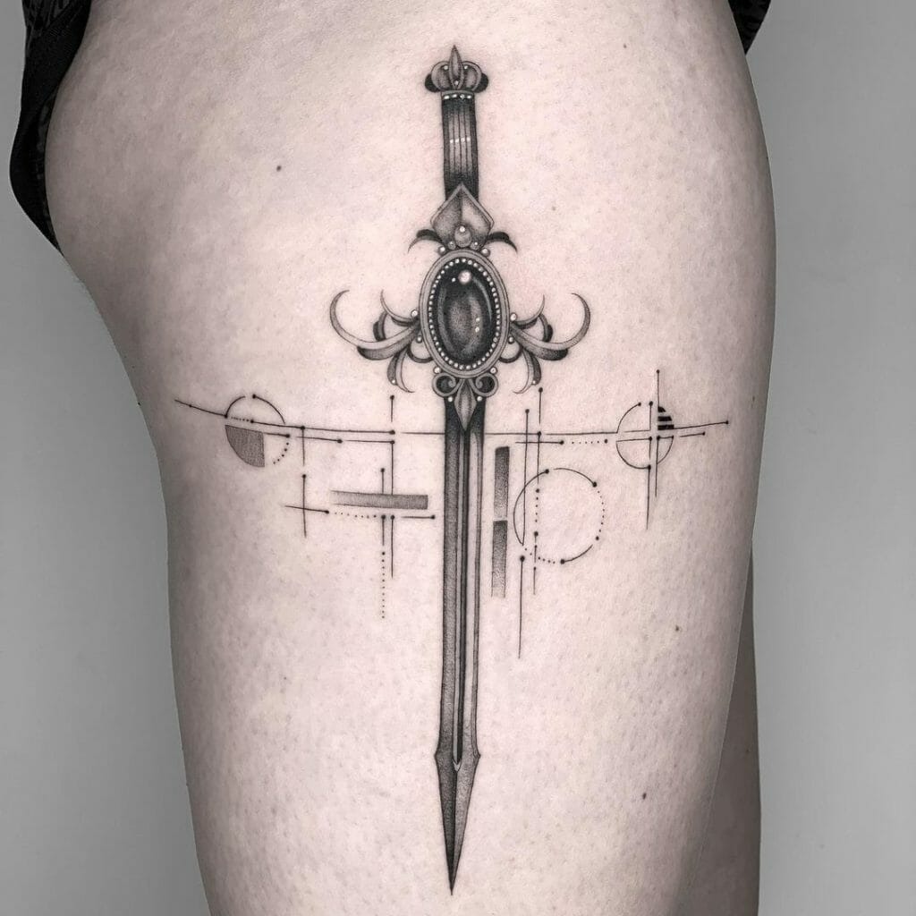 Awesome Ideas For Garter With Hidden Dagger Tattoo