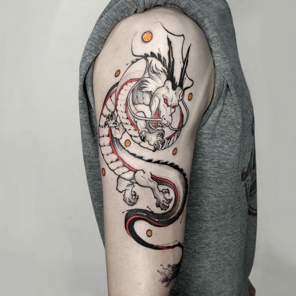 Awesome Shenron Dragon Ball Tattoo Design