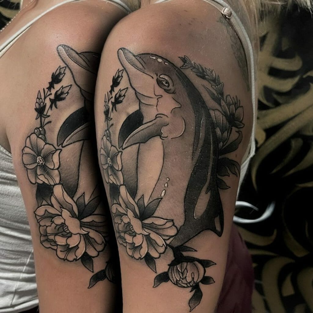 Black Dolphin Tattoo