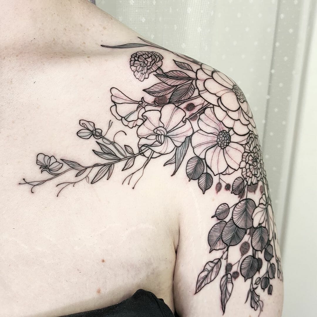 101 Best Flower Shoulder Tattoo Ideas You Have To See To Believe!