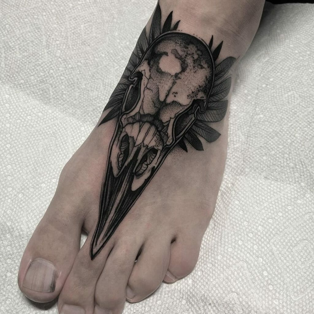 Blackwork Foot Tattoo