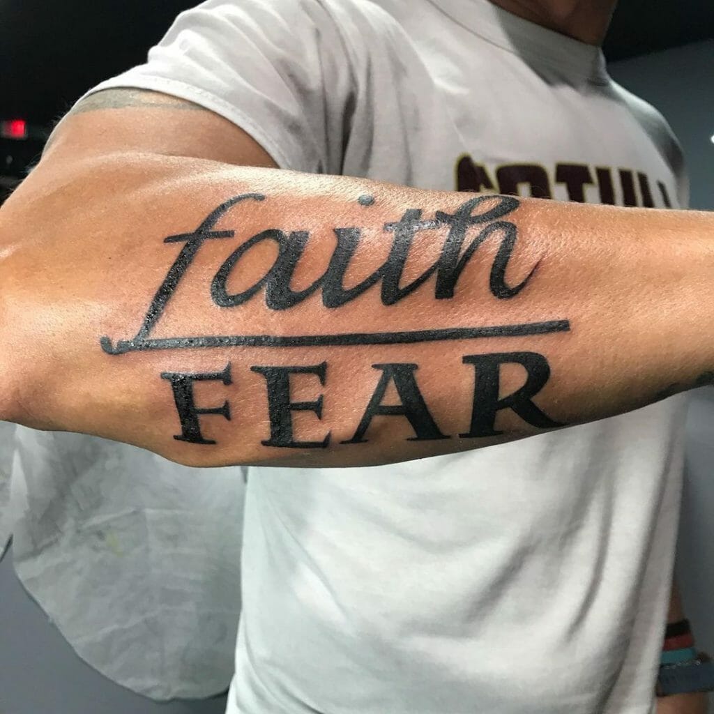Bold Faith Over Fear Tattoo