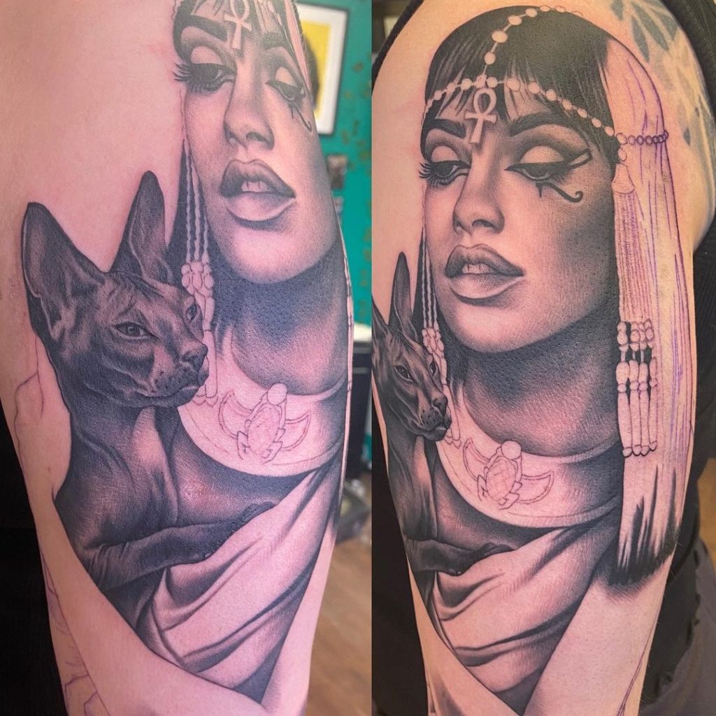 Cleopatra Cat Tattoo