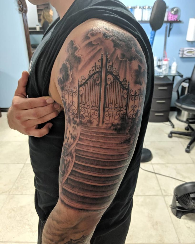 Cloud Tattoo Of The Stairway To Heaven