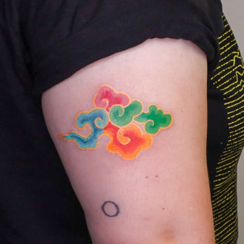 Colourful Clouds Tattoo