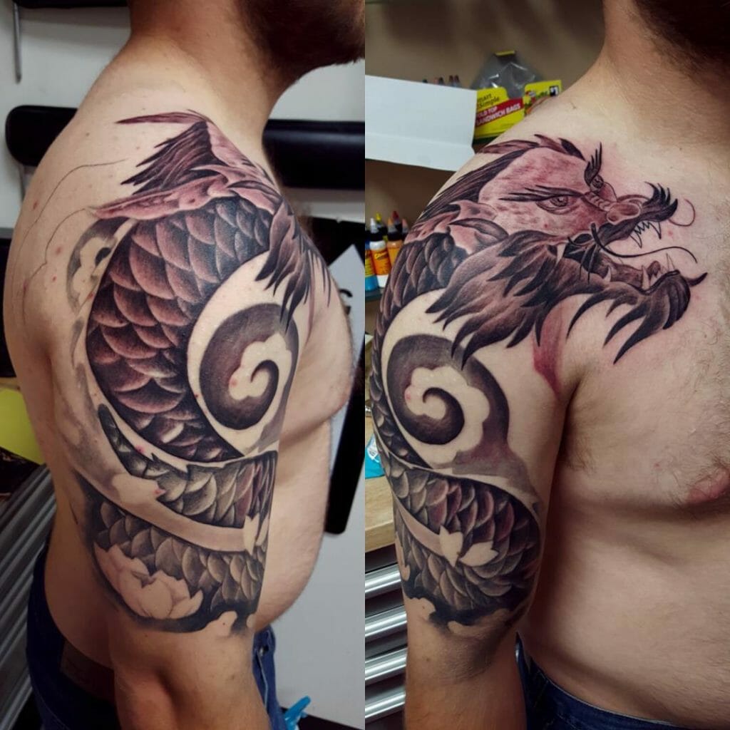 Cool Elaborate Dragon Tattoo Designs For Men