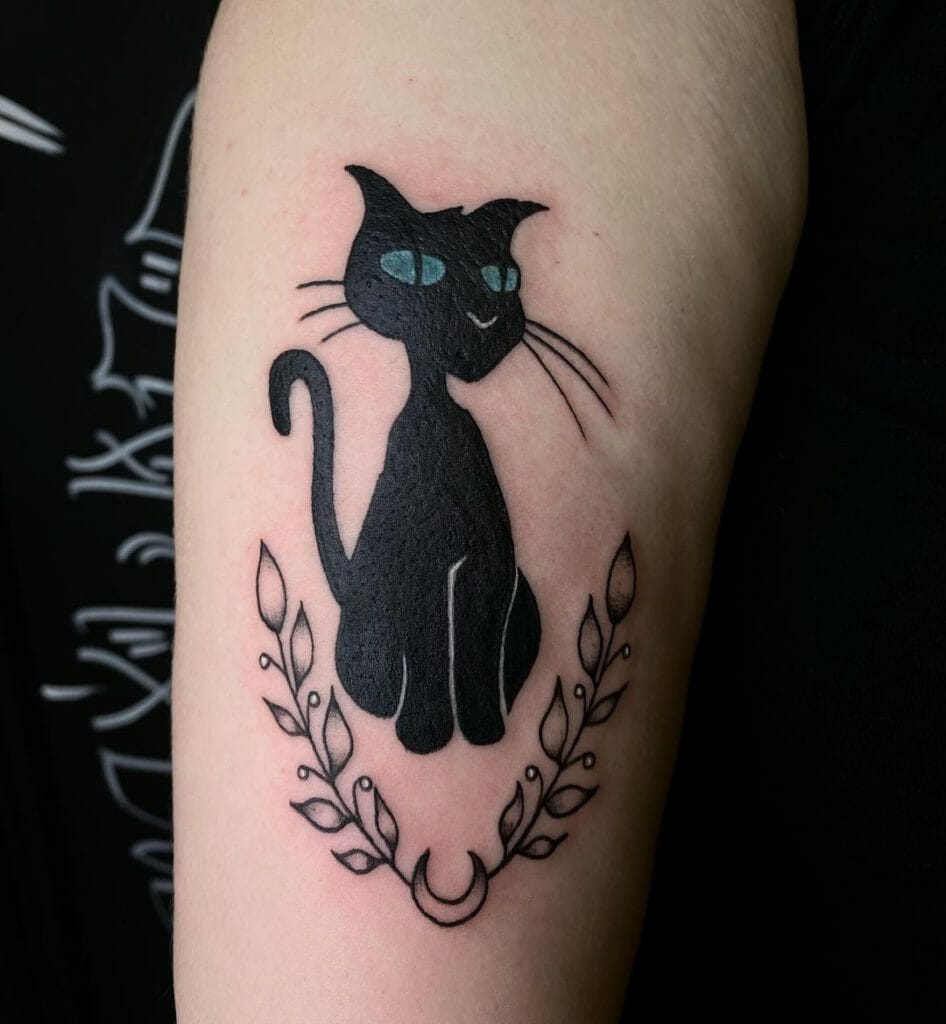 Coraline Black Cat Tattoo