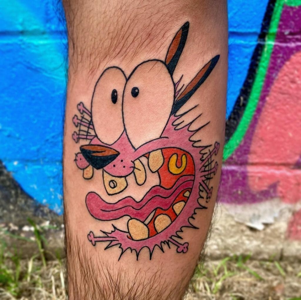 Courage The Cowardly Dog Fun Tattoo