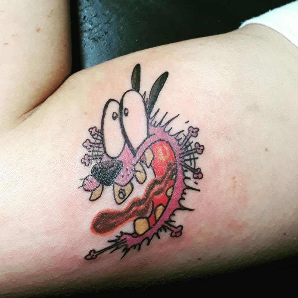 Courage The Cowardly Dog Small Tattoo