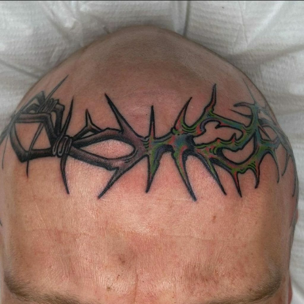 Crown Of Thorns Tattoo For Your Head