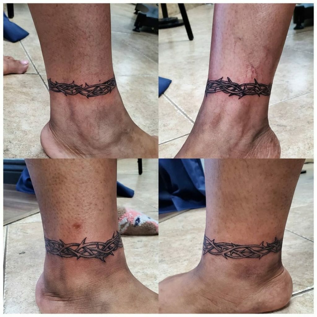 Crown of Thorns Tattoo For Your Ankle