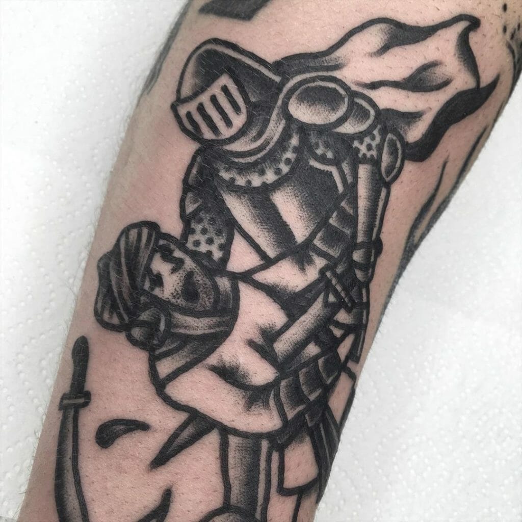 Crusader Tattoo Ideas With A Violent Theme