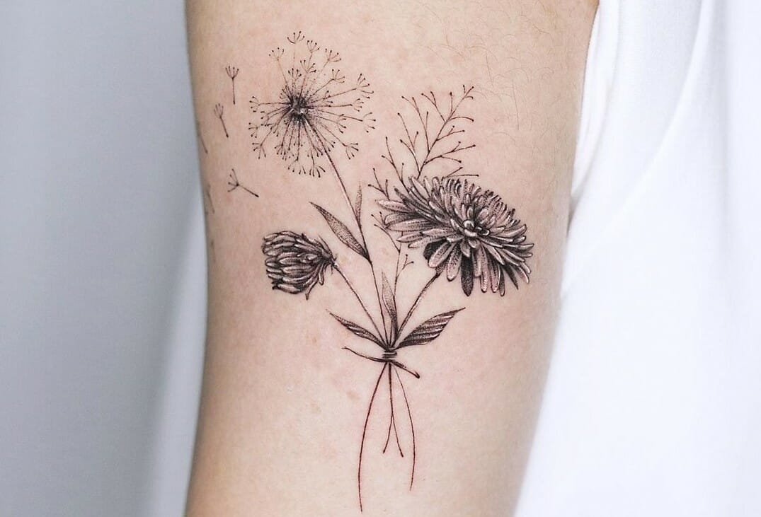Tip 95+ about dandelion flower tattoo super hot - in.daotaonec