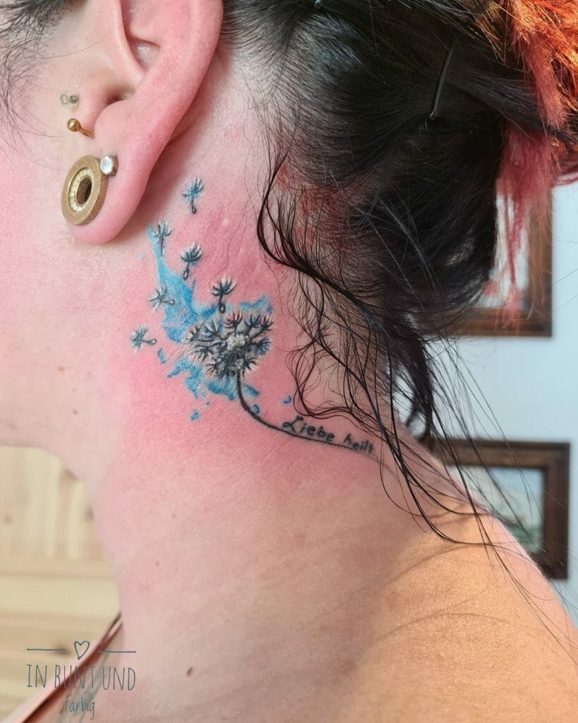 Dandelion Water Color Tattoo