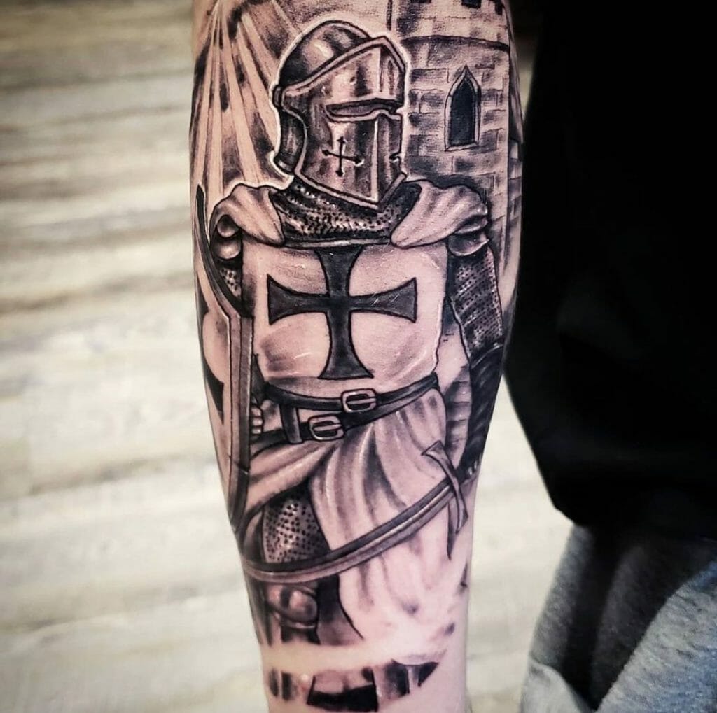 Dark And Gritty Tattoo Designs Showing Knights of Middle Ages